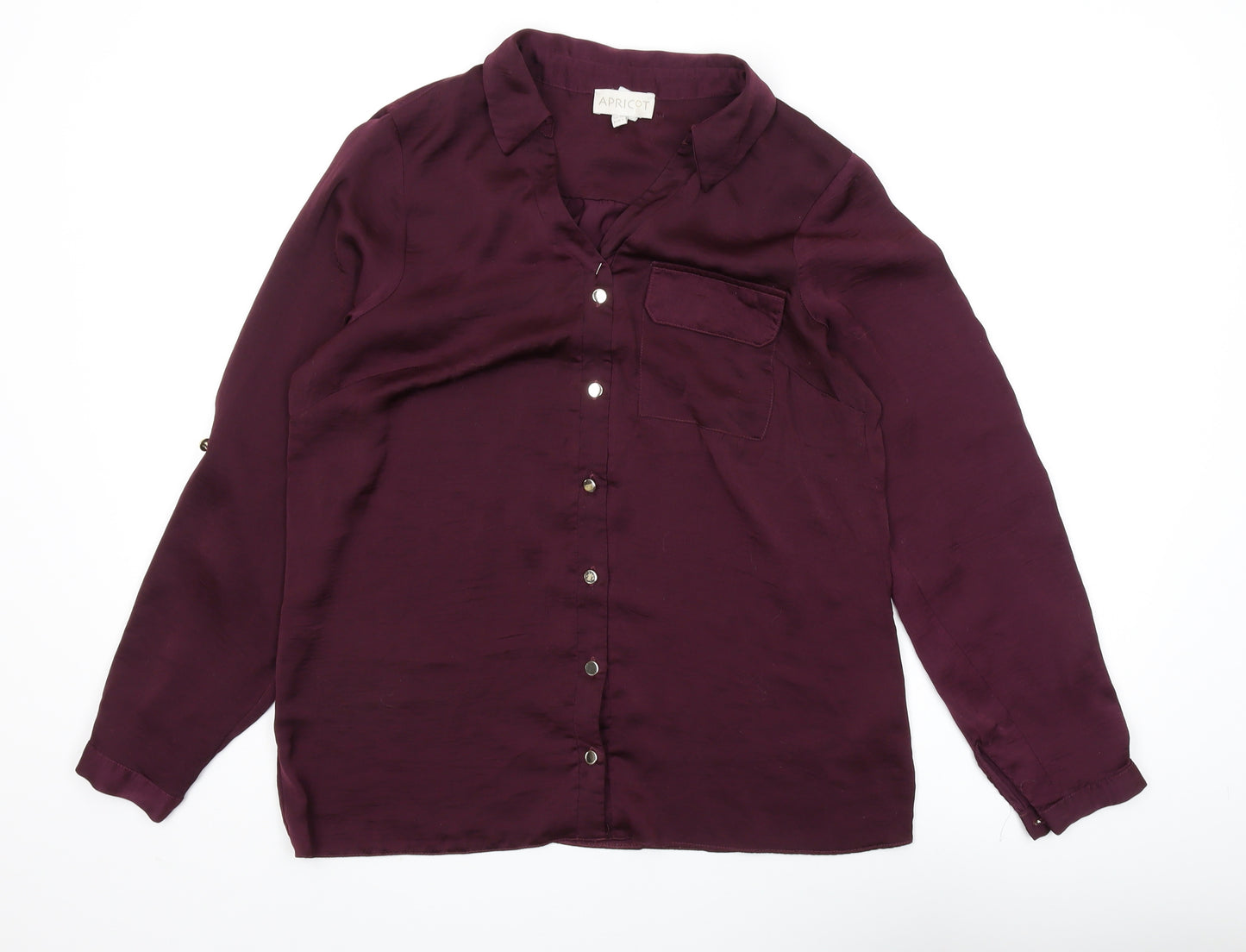 Apricot Women's Purple Button-Up Shirt, Size 10