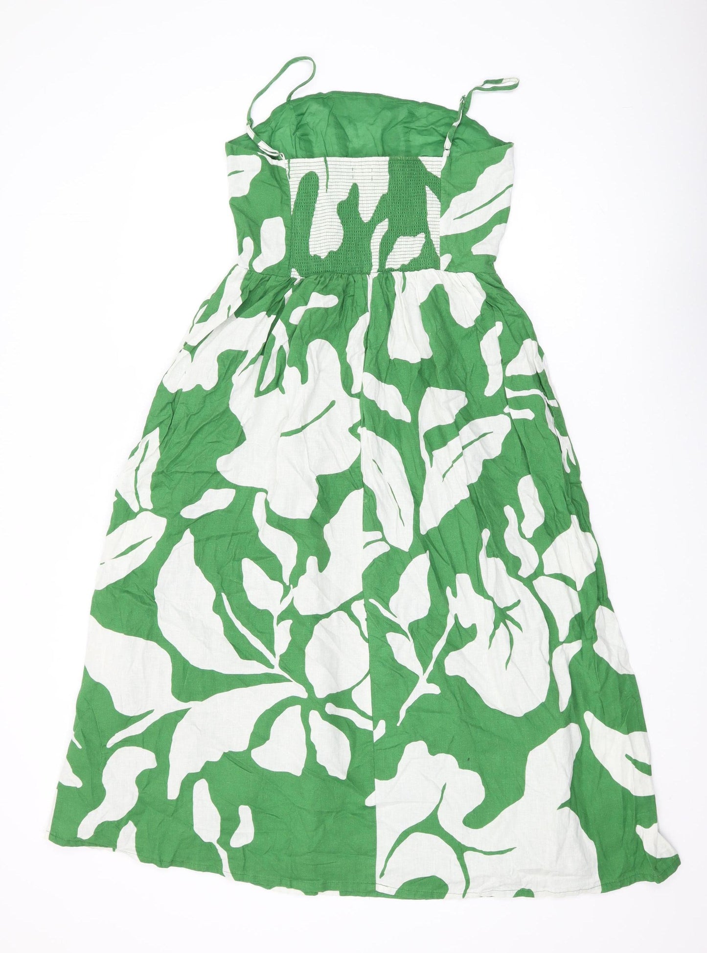 H&M Women's Green Floral Maxi Dress Size 12