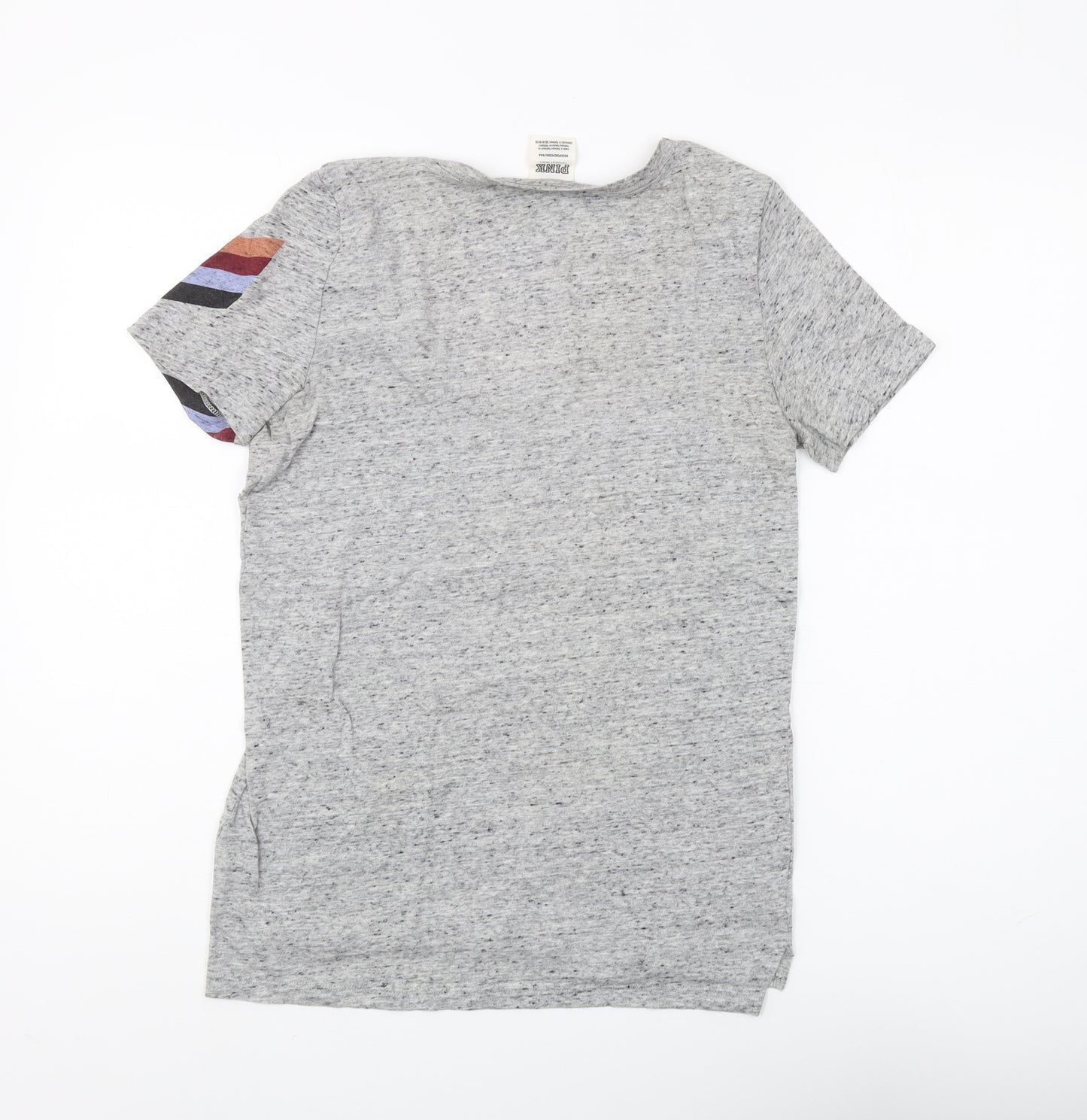 Pink Victoria's Secret Women's Grey V-Neck T-Shirt XS