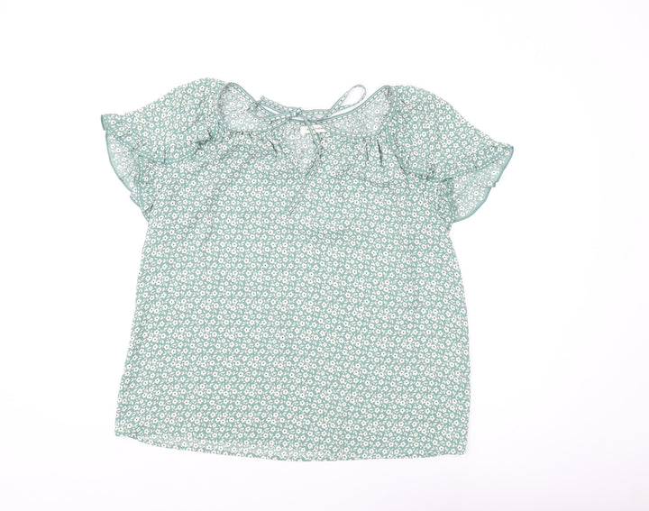 Max Studio Women's Blue Floral Tunic Blouse M
