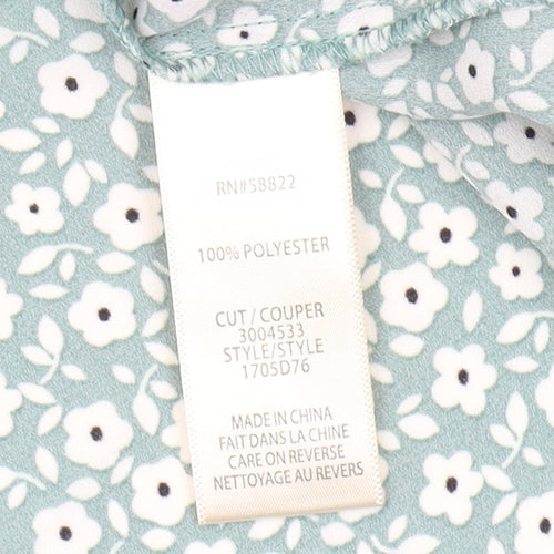 Max Studio Women's Blue Floral Tunic Blouse M