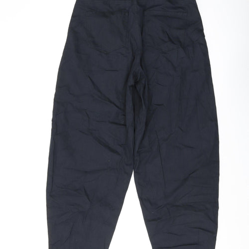 Motel Women's Black Straight Cotton Trousers Size S