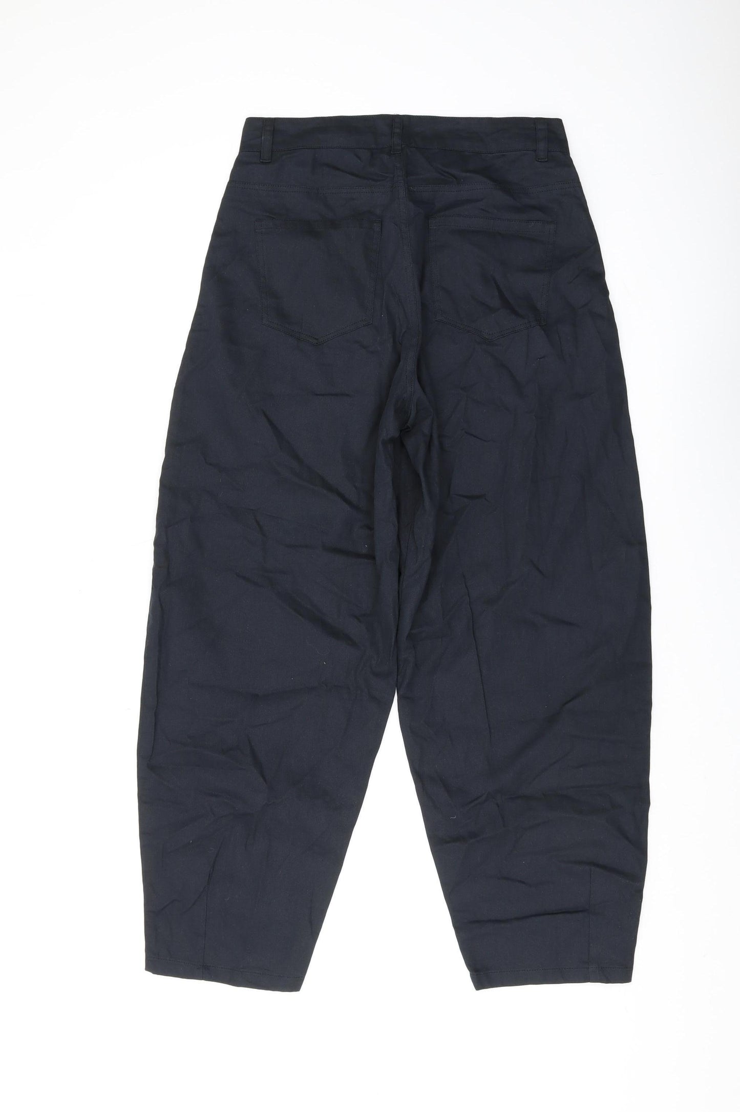 Motel Women's Black Straight Cotton Trousers Size S
