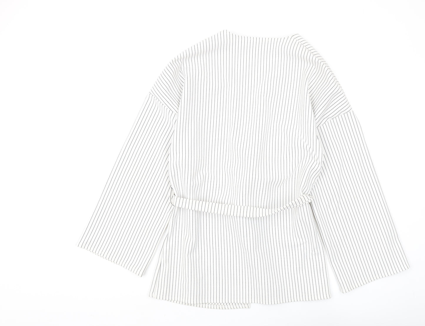 Missguided Women's White Striped Kimono Top UK Size 6
