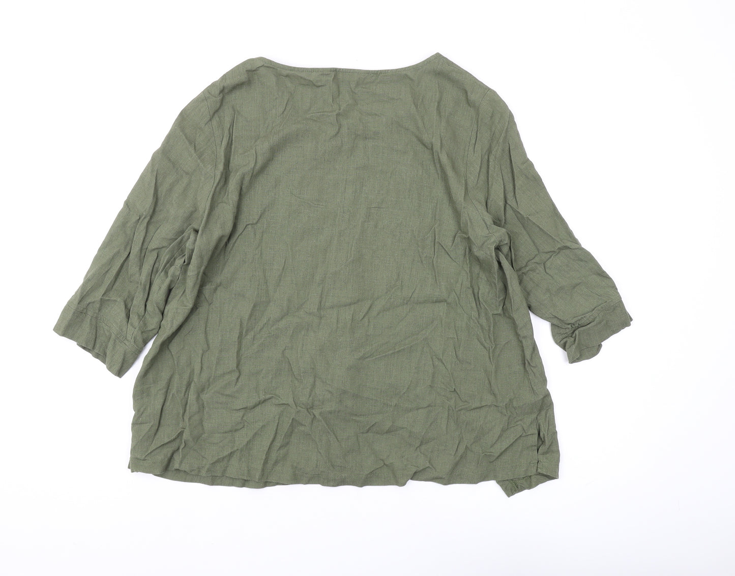 Apricot Women's Green 3/4 Sleeve Top Size 16