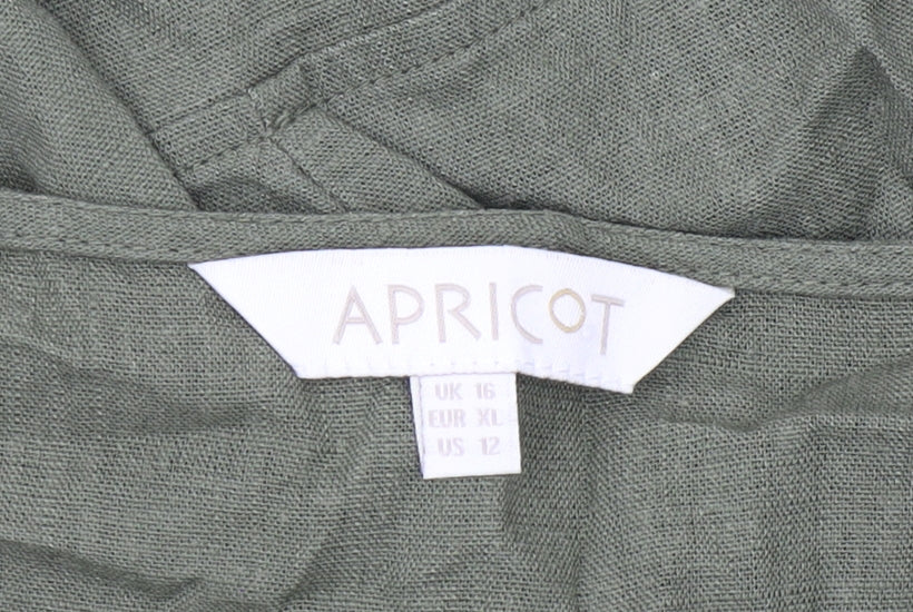 Apricot Women's Green 3/4 Sleeve Top Size 16