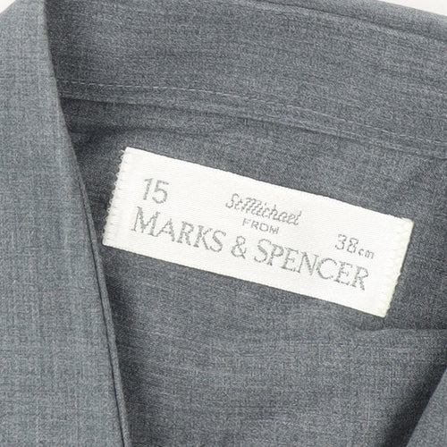 Marks and Spencer Men’s Grey Long Sleeve Shirt