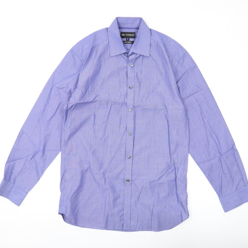 Marks and Spencer Men's Blue 38 Classic Long Sleeve Shirt