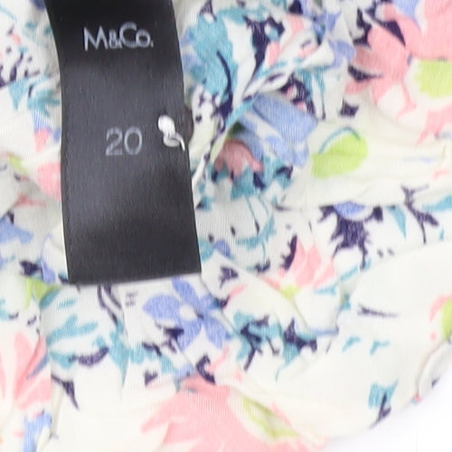 M&Co Women's Floral Viscose Sleeveless Blouse Size 20