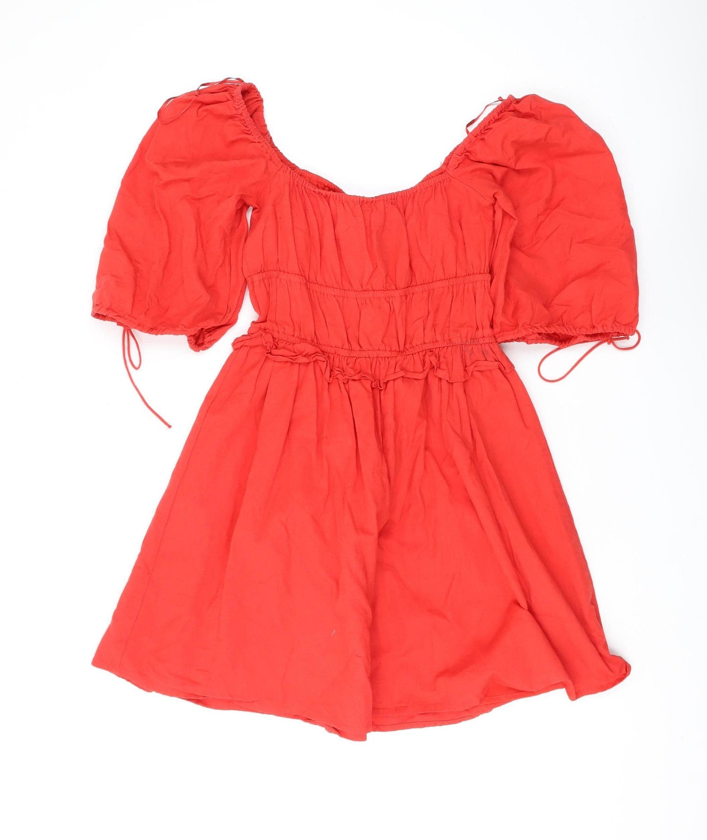 Bershka Women's Red A-Line Short Dress XS