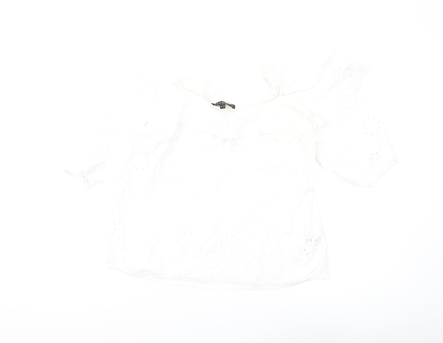 Lipsy Women's White Off the Shoulder Blouse Size 14