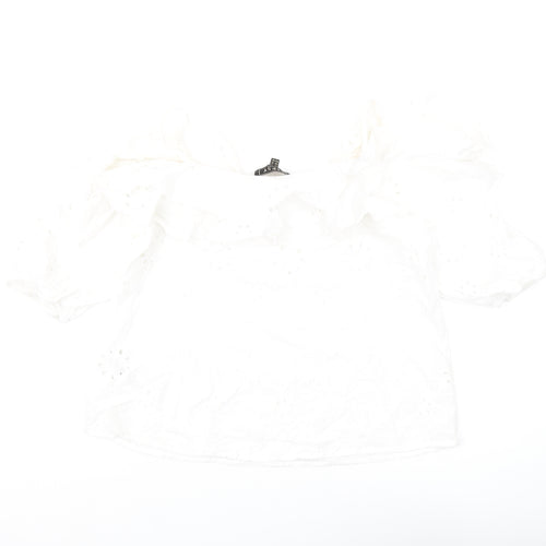 Lipsy Women's White Off the Shoulder Blouse Size 14