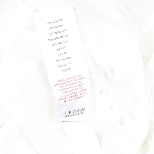 Lipsy Women's White Off the Shoulder Blouse Size 14