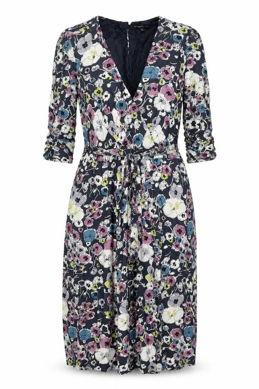 Front view of Great Plains Women's Multicoloured Floral Wrap Dress XL
