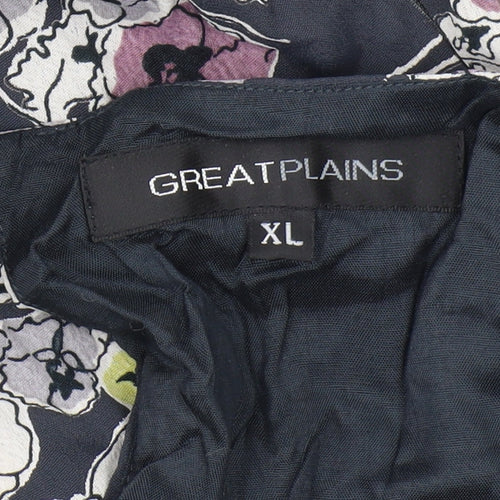 Great Plains Women's Multicoloured Floral Wrap Dress XL