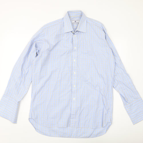 Joseph Turner Men's Blue Cotton Long Sleeve Shirt 15.5