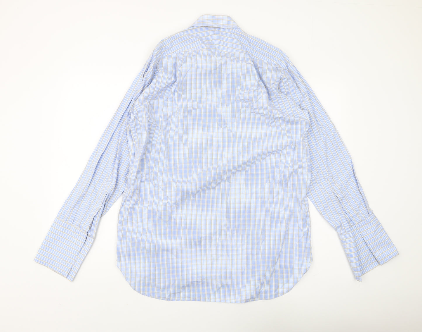 Joseph Turner Men's Blue Cotton Long Sleeve Shirt 15.5