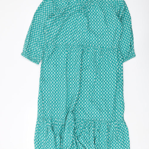 Cream Women's Green Geometric Midi Dress