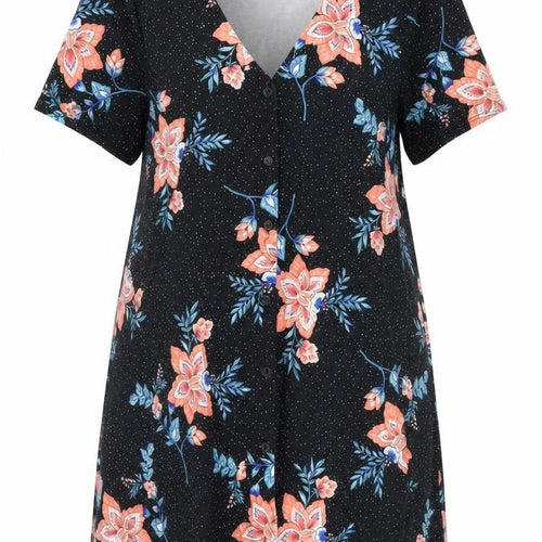 ASOS Women's Black Floral Short Dress Size 12