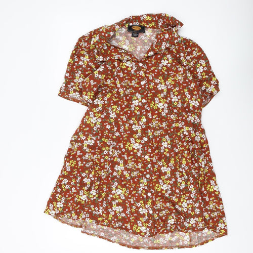 Urban Outfitters Women's Multicoloured Floral Shirt Dress Size 12