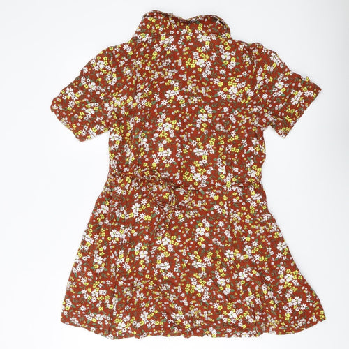 Urban Outfitters Women's Multicoloured Floral Shirt Dress Size 12
