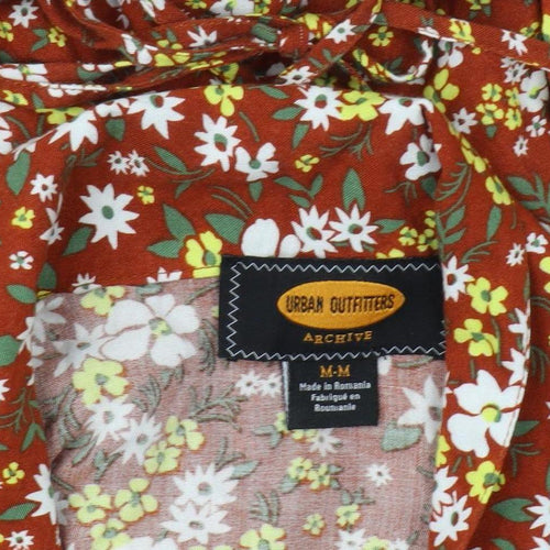 Urban Outfitters Women's Multicoloured Floral Shirt Dress Size 12