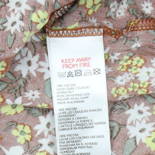 Urban Outfitters Women's Multicoloured Floral Shirt Dress Size 12