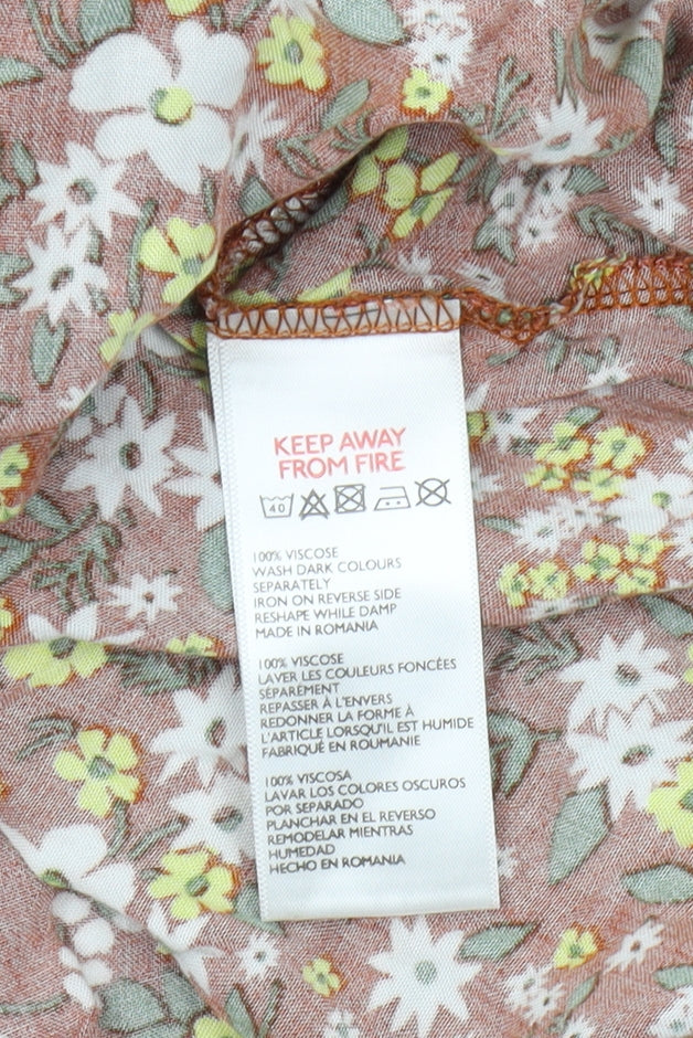 Urban Outfitters Women's Multicoloured Floral Shirt Dress Size 12