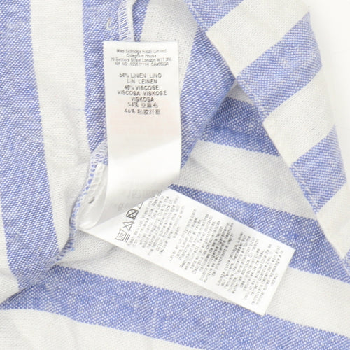 Miss Selfridge Petites Blue Striped Wrap Dress