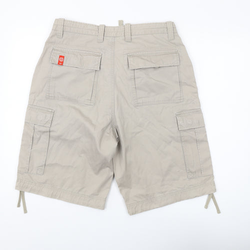 ALS Men's Beige Cargo Shorts, Size 34, Casual Style