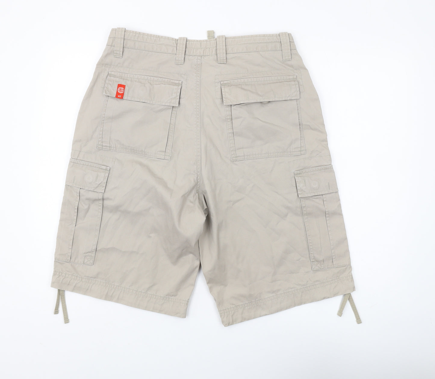 ALS Men's Beige Cargo Shorts, Size 34, Casual Style