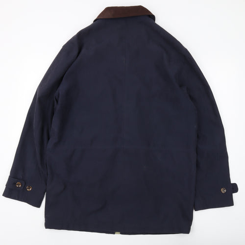 AWARD Men's Blue Coat, Size S, Button Closure