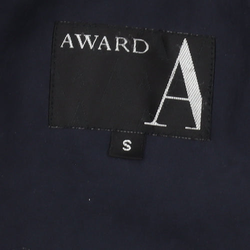 AWARD Men's Blue Coat, Size S, Button Closure