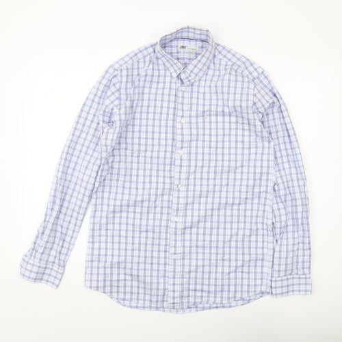 NEW MAN Men's Blue Plaid Button-Up Shirt, Size S