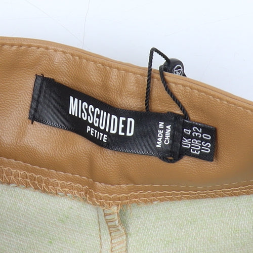 Missguided Petite Brown High Waist Trousers Size 4