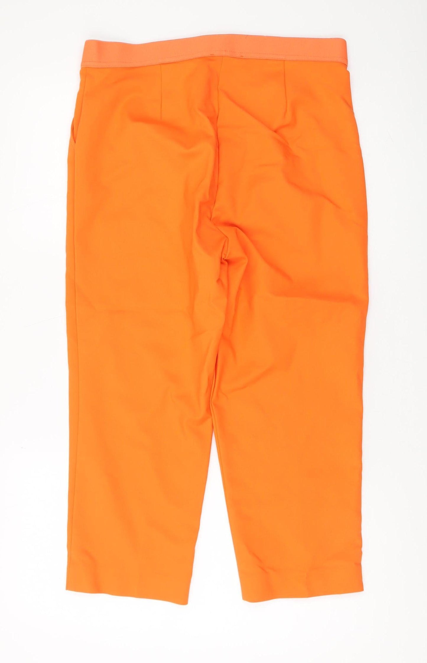 Marks and Spencer Women's Orange Cropped Trousers Size 14