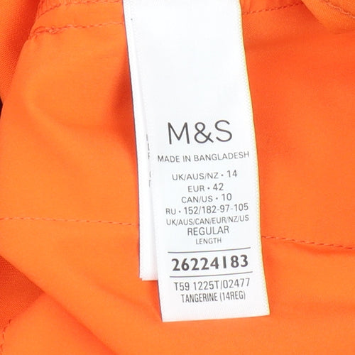 Marks and Spencer Women's Orange Cropped Trousers Size 14