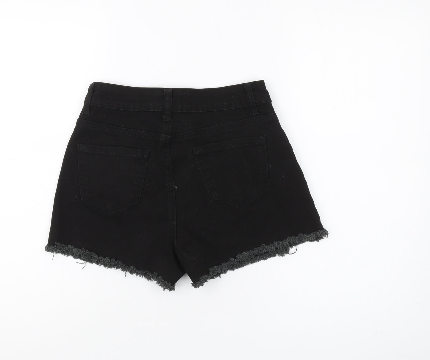 Primark Women's Black Cut-Off Denim Shorts Size 6