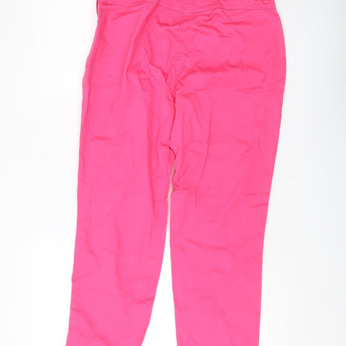 Sheego Pink Women's Trousers, Size 14, Cotton Blend, New