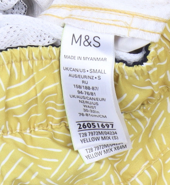 Marks and Spencer Yellow Swim Shorts, Men's Size S