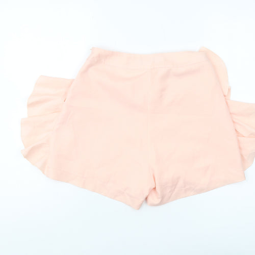 Fashion Union Womens Pink Culotte Shorts Size 8 Ruffle