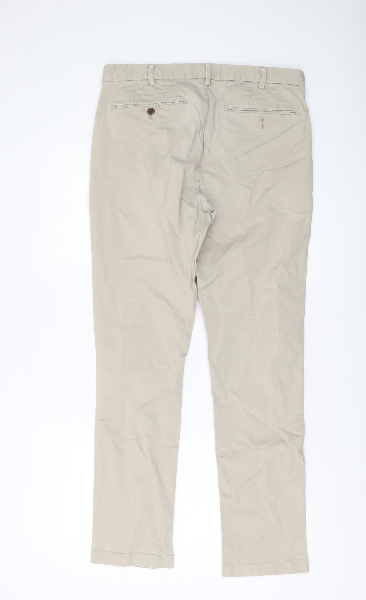 UNIQLO Men's Beige Chino Trousers Slim Fit 34