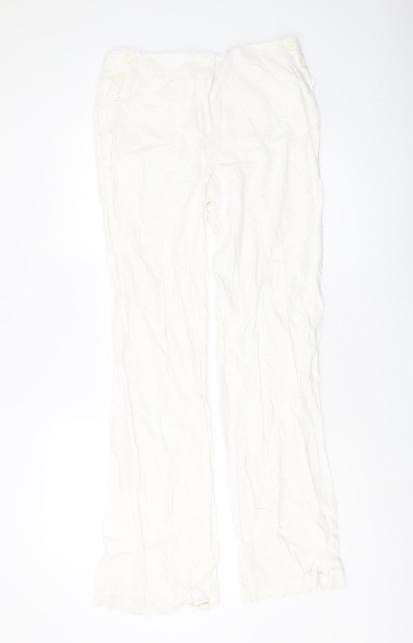 Marks and Spencer Women's White Trousers Size 10