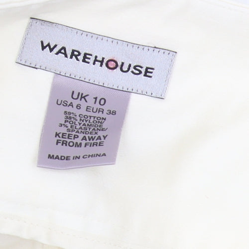 Warehouse Ivory Women's Trousers Size 10