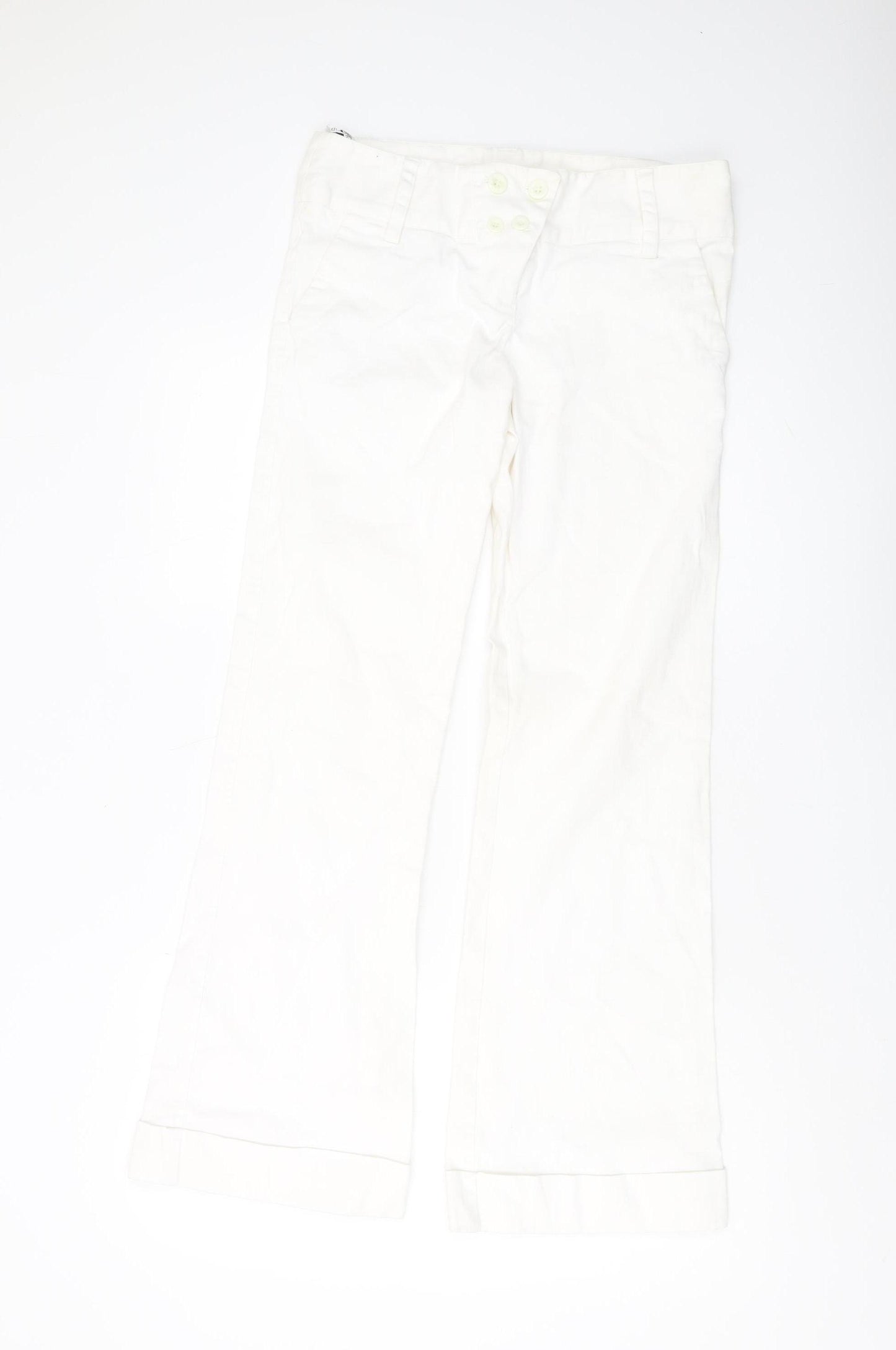 Topshop Women's White Flared Jeans Size 10