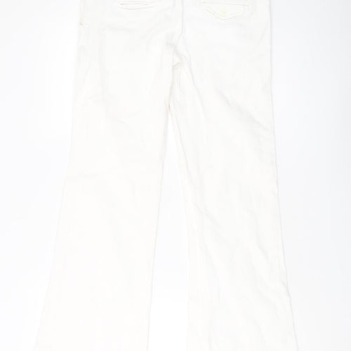 Topshop Women's White Flared Jeans Size 10