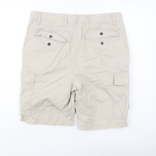 Marks and Spencer Beige Cargo Shorts 32 Regular Fit