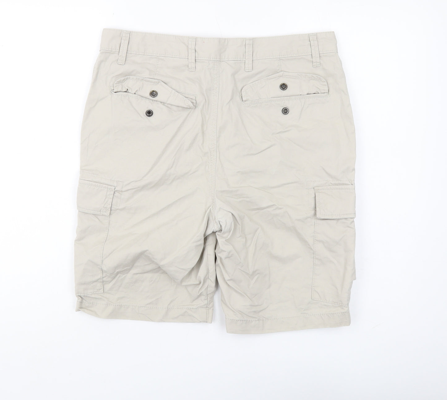 Marks and Spencer Beige Cargo Shorts 32 Regular Fit