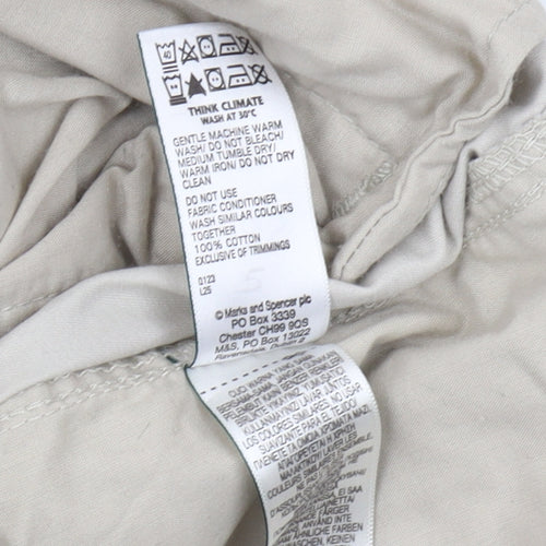 Marks and Spencer Beige Cargo Shorts 32 Regular Fit