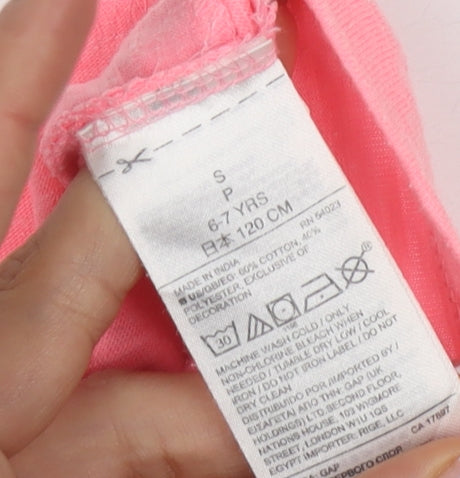 Gap Kids Girls Pink Sleeveless Playsuit 6-7 Years